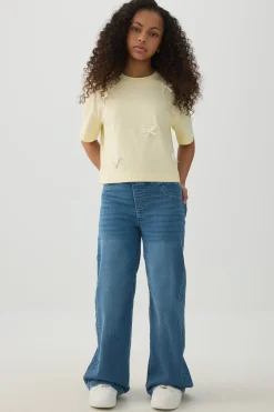 Pull On Wide Leg Jeans
