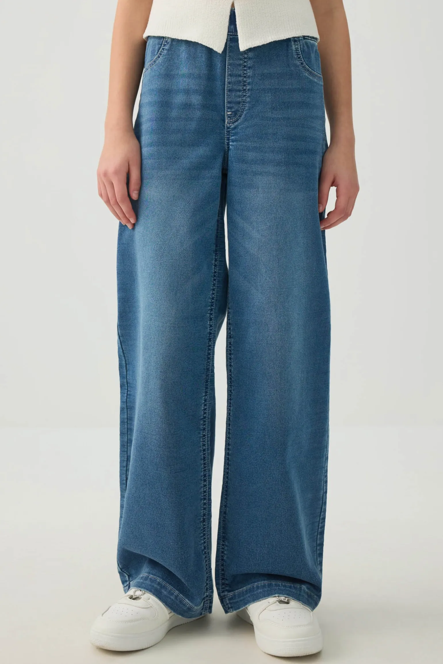 Pull On Wide Leg Jeans