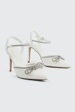 Pumps with Rhinestone Bow