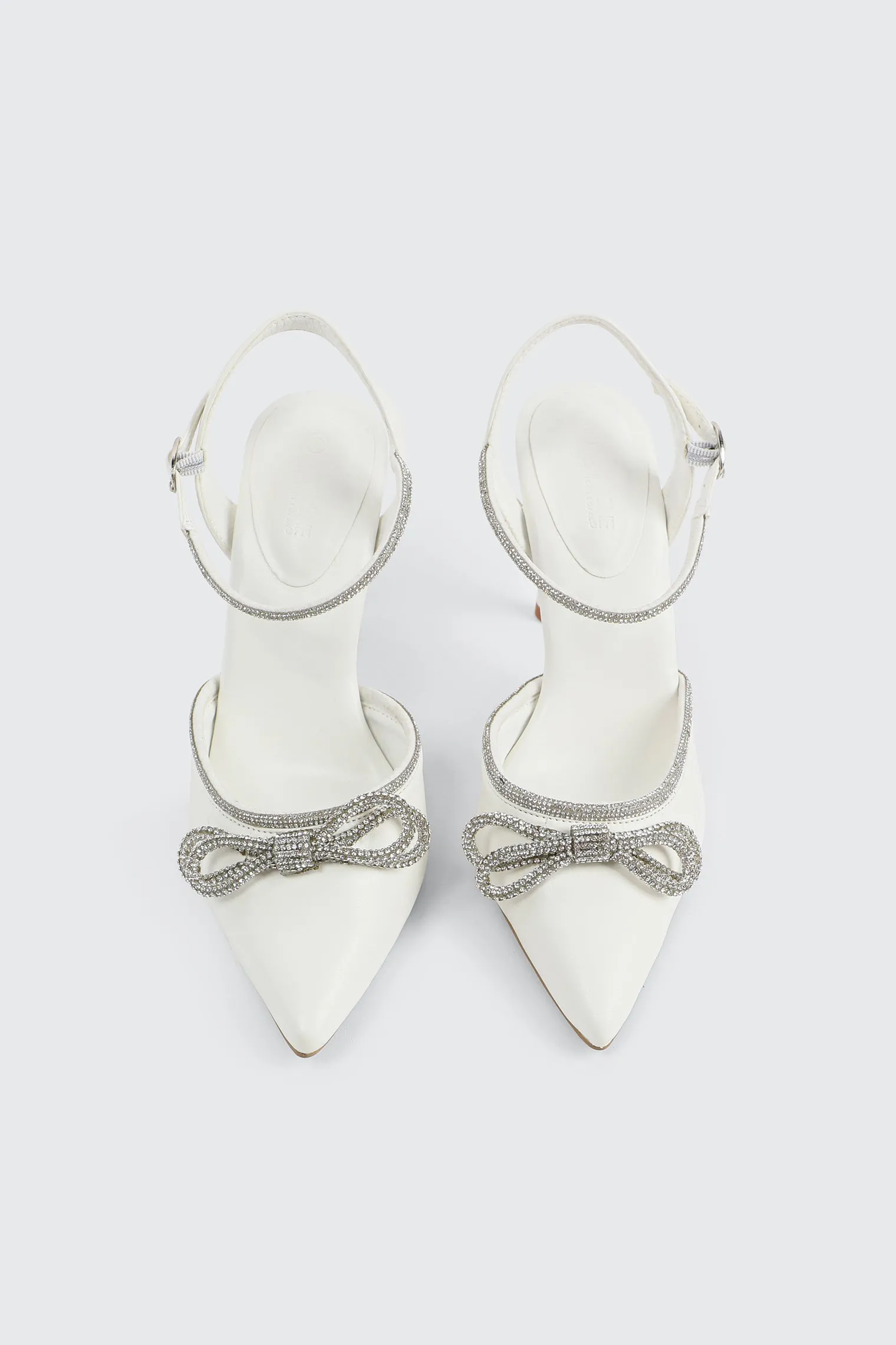Pumps with Rhinestone Bow