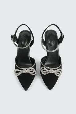 Pumps with Rhinestone Bow