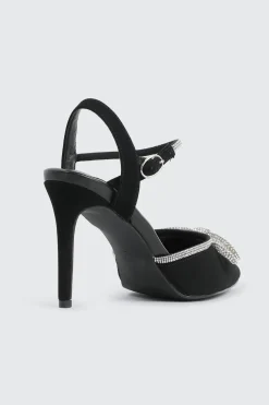 Pumps with Rhinestone Bow
