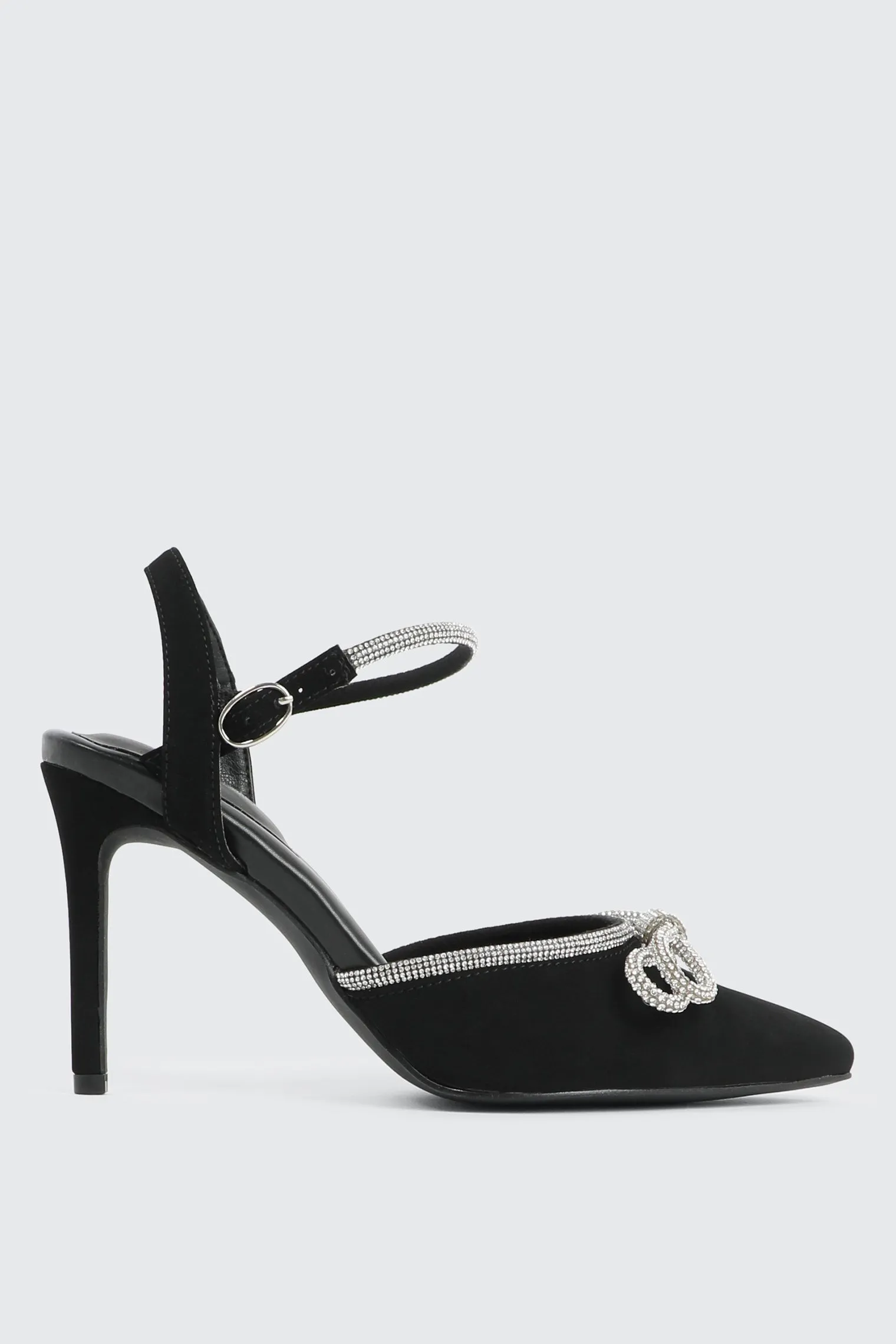 Pumps with Rhinestone Bow
