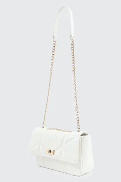 Quilted Faux Leather Crossbody Bag