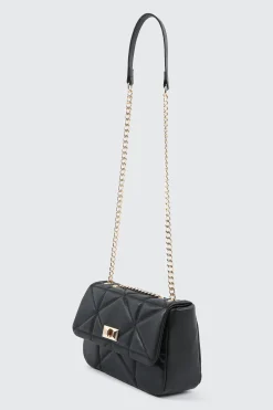 Quilted Faux Leather Crossbody Bag