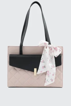 Quilted Structured Tote Bag