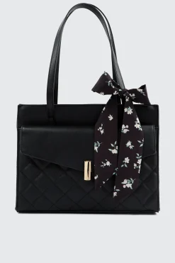 Quilted Structured Tote Bag
