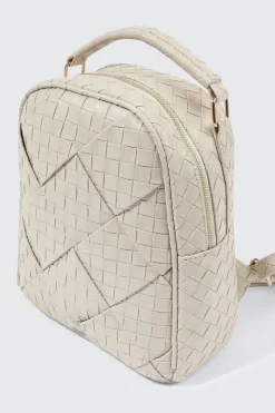 Quilted Woven Mini Backpack