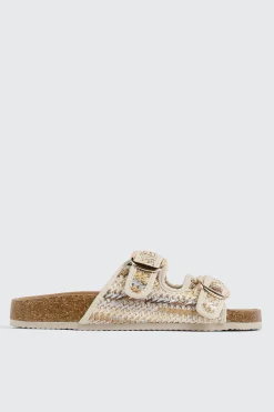 Raffia Flat Sandals