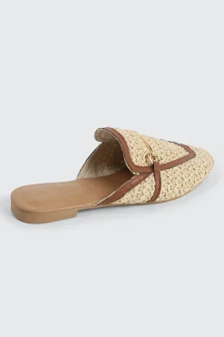 Raffia Loafer Mules