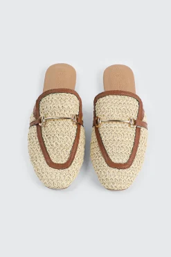 Raffia Loafer Mules