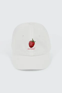 Raspberry Embroidered Cap