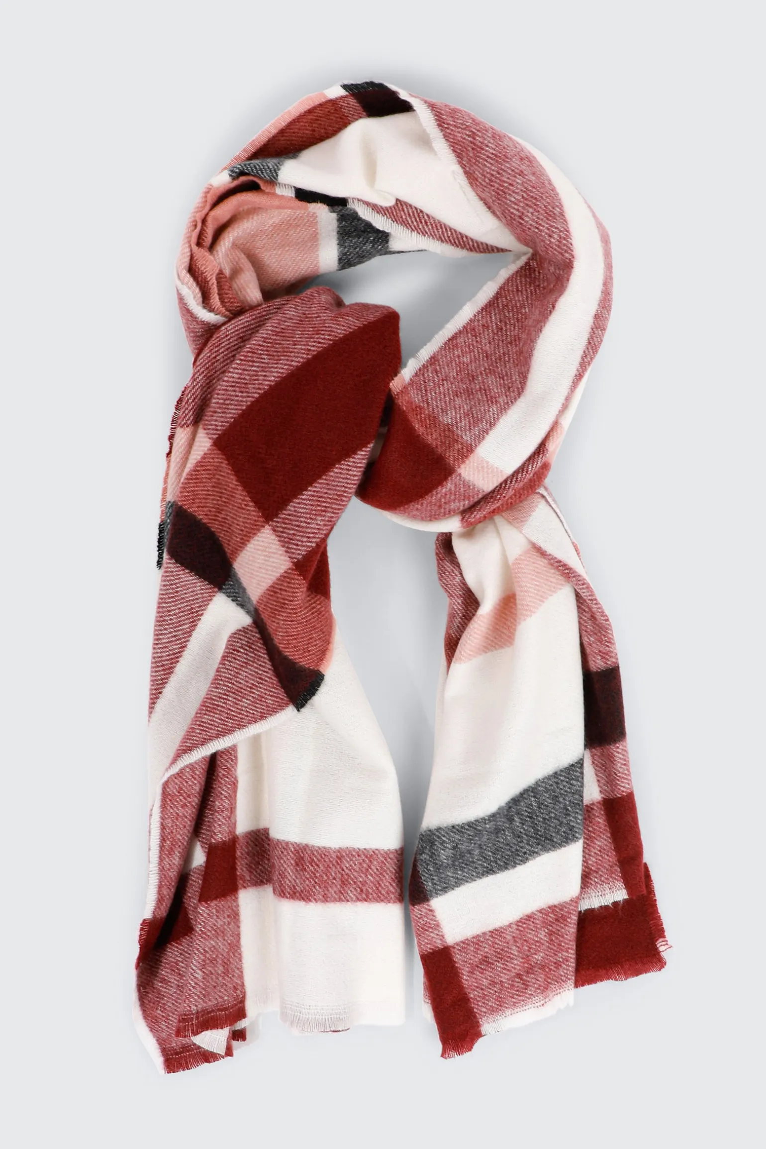 Rectangular Plaid Scarf