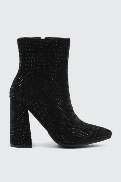 Rhinestone Ankle Boots