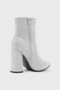 Rhinestone Ankle Boots