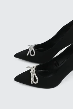 Rhinestone Bow Pumps