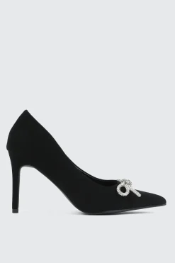 Rhinestone Bow Pumps