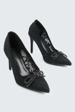 Rhinestone Bow Pumps