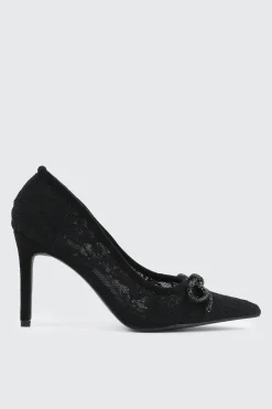Rhinestone Bow Pumps