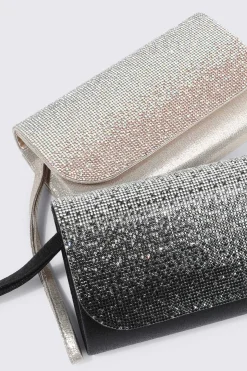 Rhinestone Flap Clutch