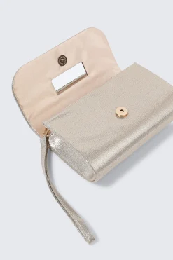 Rhinestone Flap Clutch