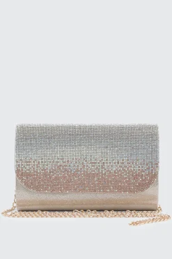 Rhinestone Flap Clutch
