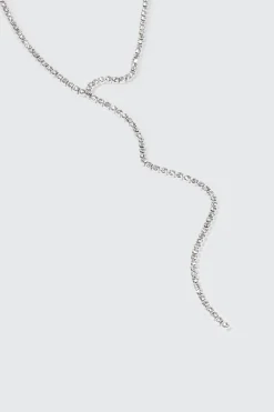 Rhinestone Lariat Necklace