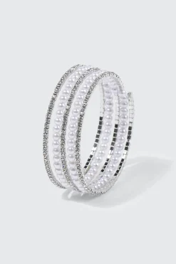 Rhinestone & Pearl Bracelet