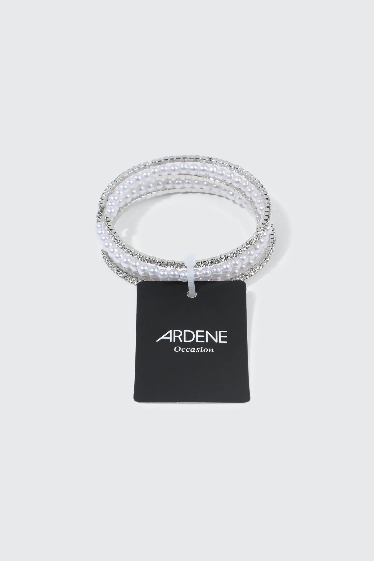 Rhinestone & Pearl Bracelet