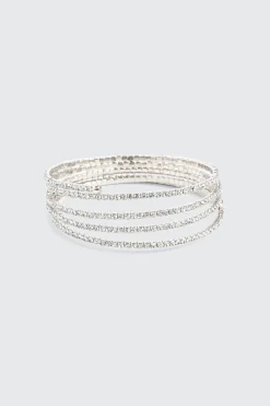 Rhinestone Spiral Bracelet