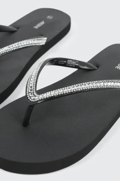Rhinestone Straps Flip Flops