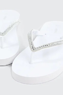 Rhinestone Straps Flip Flops