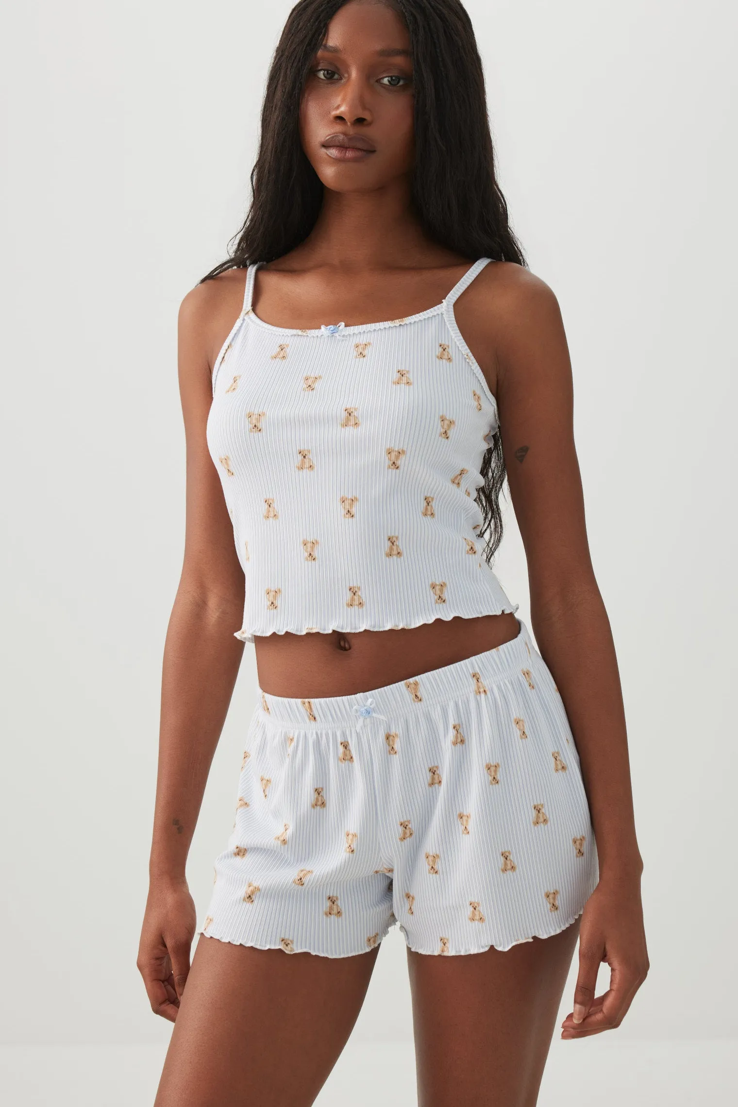 Rib PJ Shorts