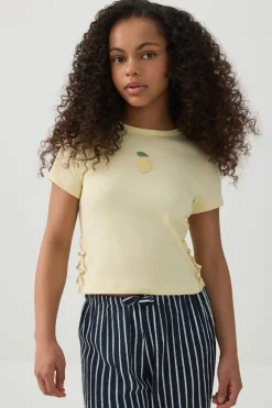 Rib Tee with Side Ties