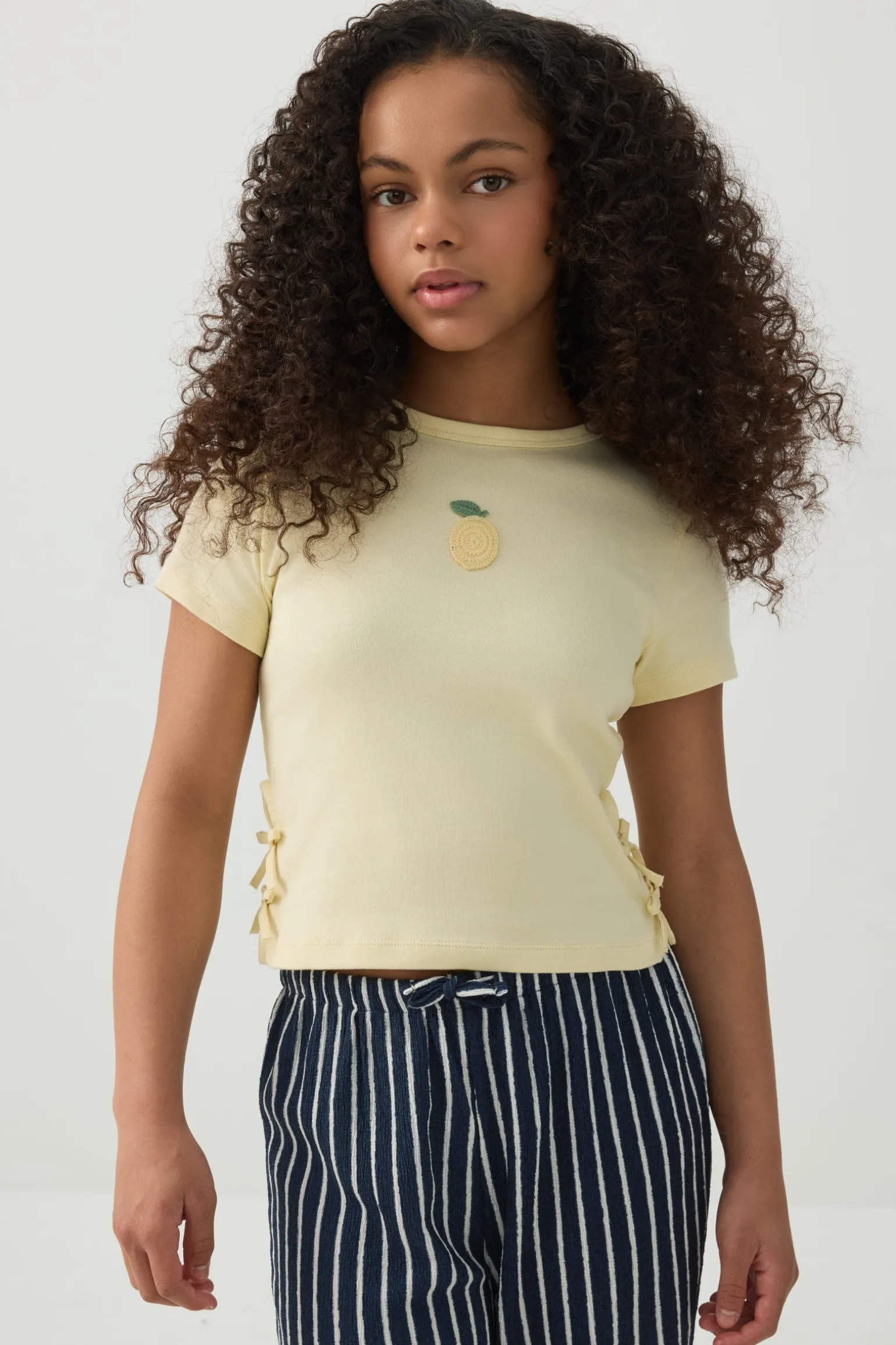 Rib Tee with Side Ties
