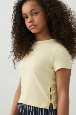 Rib Tee with Side Ties