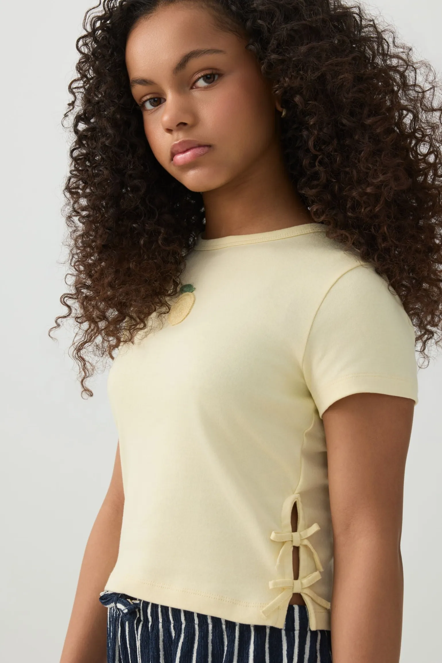Rib Tee with Side Ties