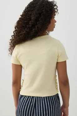 Rib Tee with Side Ties