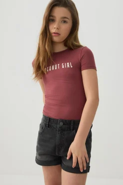Rolled-Hem Denim Shorts