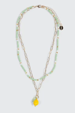 2 Row Lemon Necklace