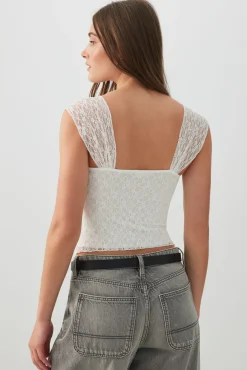 Ruched Lace Top