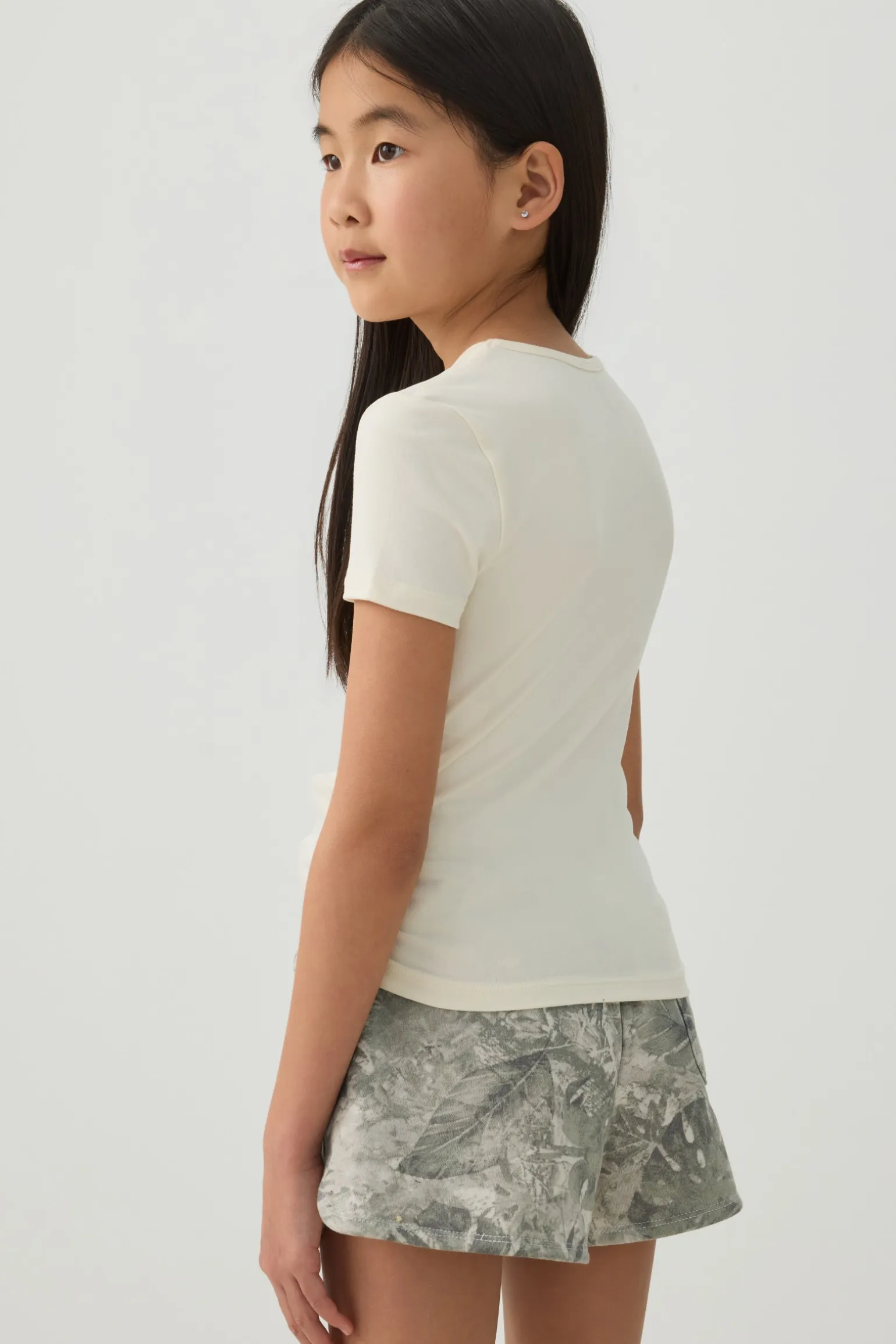 Ruched Side Printed T-Shirt
