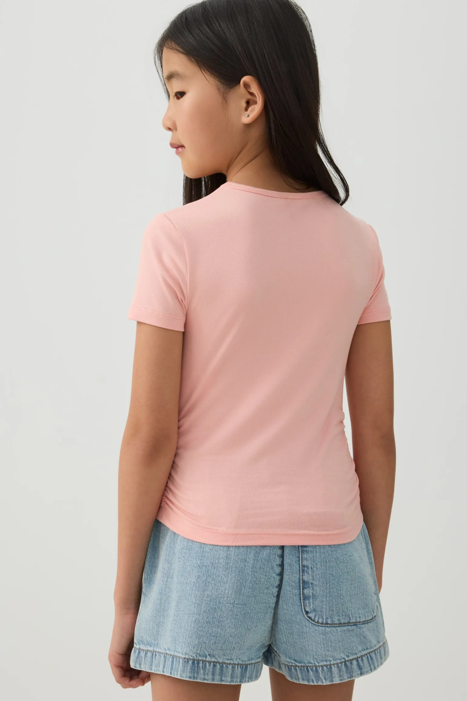 Ruched Side Printed T-Shirt