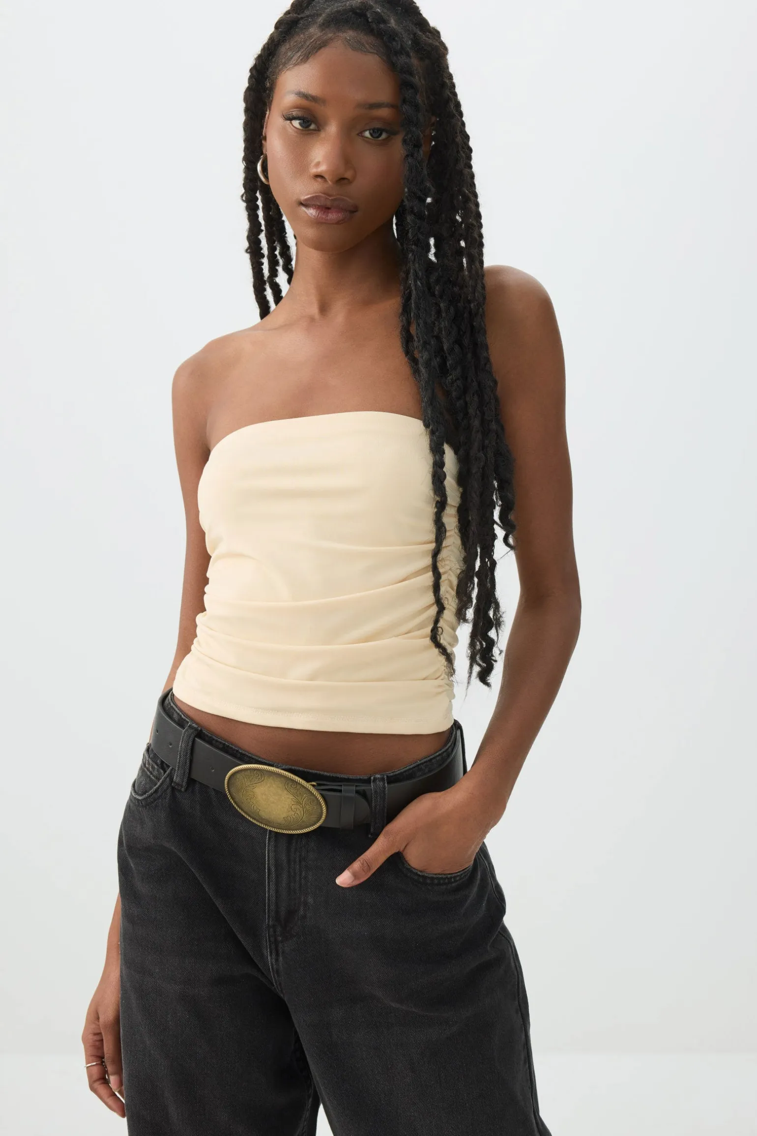 Ruched Tube Top