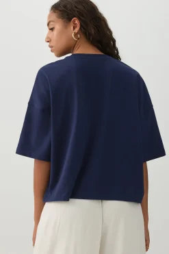 Sardine Print Drop Shoulder T-Shirt