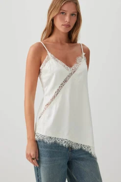 Satin Lace Trim Tunic