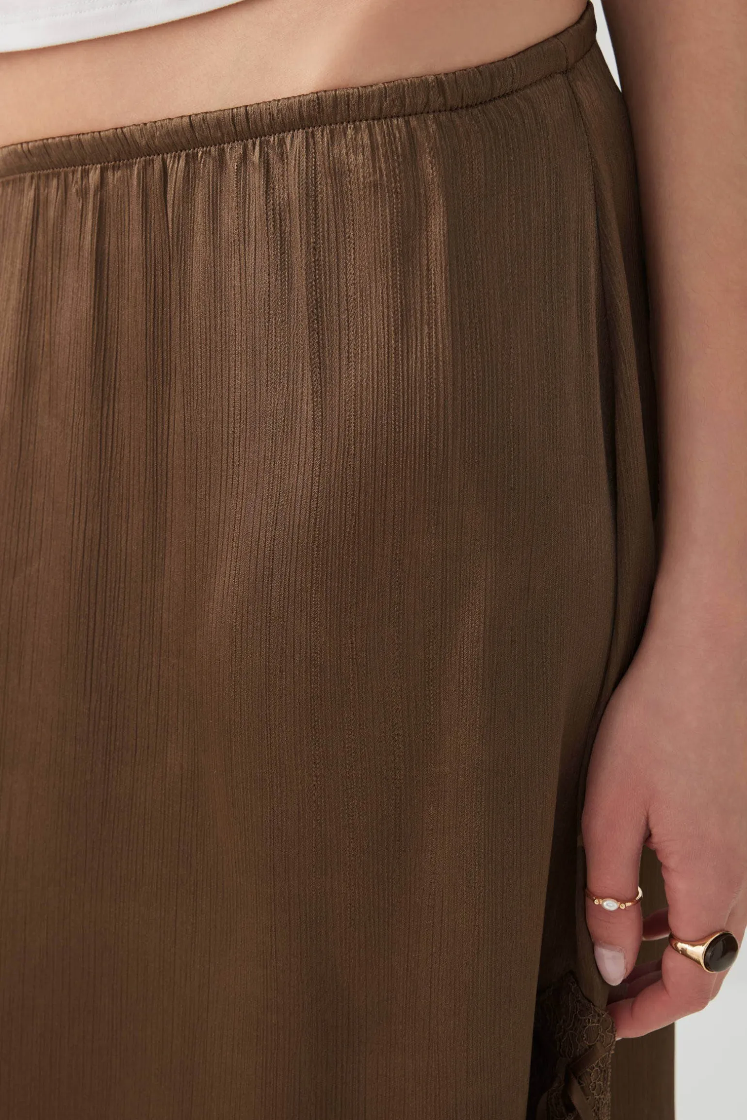 Satin Midi Skirt