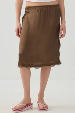 Satin Midi Skirt