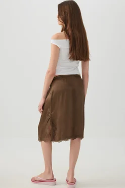 Satin Midi Skirt