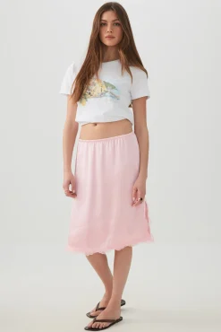 Satin Midi Skirt